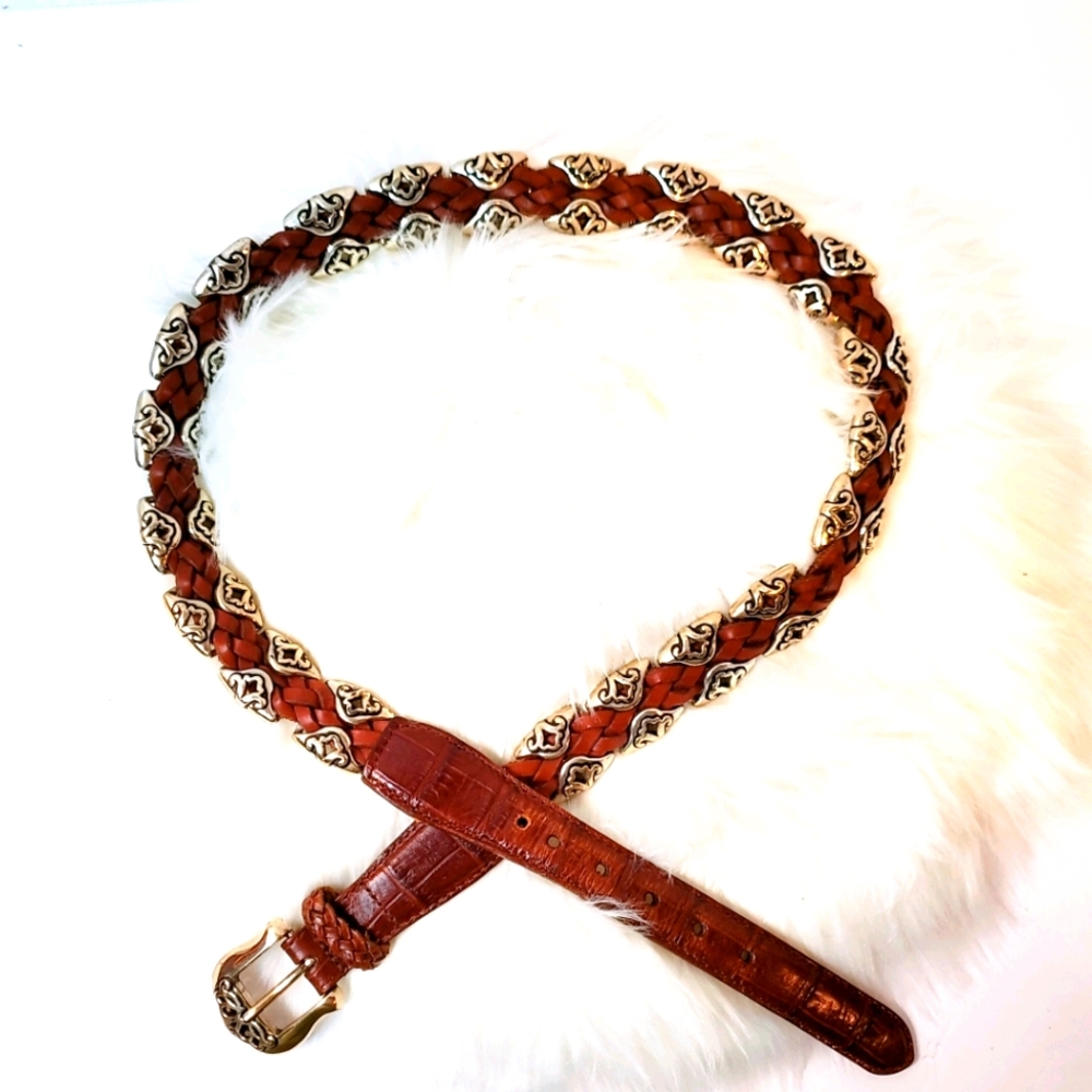 BRIGHTON Brown Leather Belt